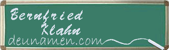 Bernfried Klahn Visitenkarte